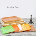 Multipurpose Melamine Tableware Rectangular Restaurant Plastic Tray Cake Fast Food Bread Fruit Chinese Tray Kitchen Storage Tray