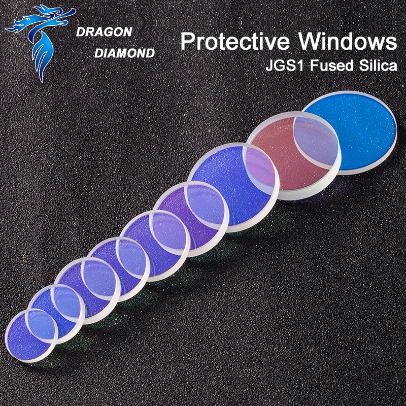 10 pcs Fiber Protective Windows Quartz Fused Silica Lens For 1064nm YAG Fiber Welding Cutting Head Machine parts