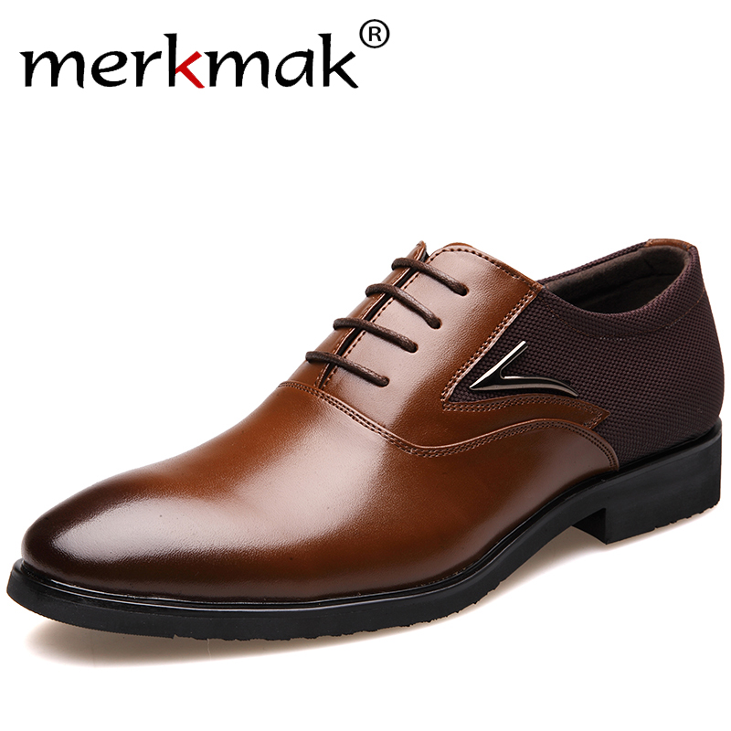 Merkmak Luxury Brand Men Shoes England Trend Leisure Leather Shoes Breathable For Male Footwear Loafers Men Flats Big Size 37-48