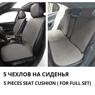 Car Seat Covers Front/Rear/ Full Set Choose Car Seat Cushion Linen Fabric Seat Pad Protector Car Accessories Anti-slip Interior