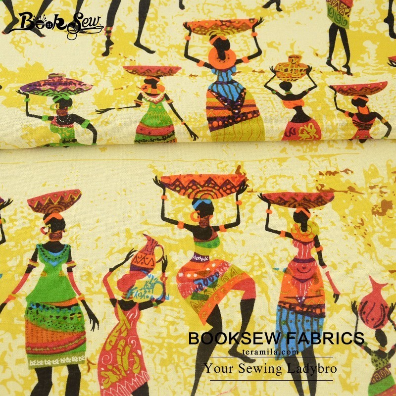 Booksew Natural Cotton Linen Fabric Africa Style Sewing Material Tissue Tecido For Tablecloth Pillow Bag Curtain Cushion Zakka