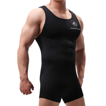 Brand Men's Undershirts Men Nightwear Vest Underwear Sexy Wrestling Singlet Leotard Bodysuit Jumpsuits Swimwear One-piece Swimsu