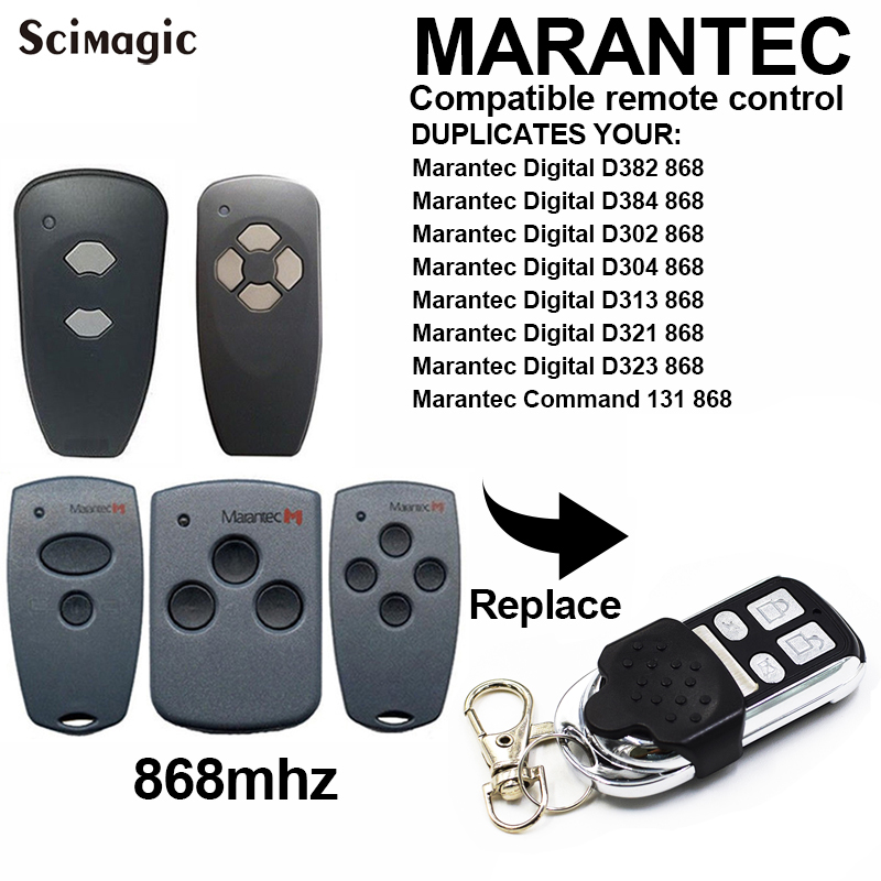 Hormann Marantec 868 garage door remote control duplicator HSM2 HSM4 868 Marantec Digital D302 382 remote garage gate control