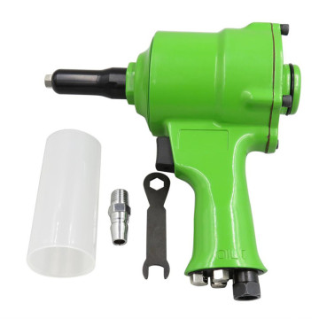 Pneumatic Pistol Type Green Pop Rivet Gun 1/4 Inch Operated Alloy Air Riveter Tools Staple Gun Premium Automatic Rivet Tool Set