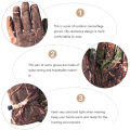 1 Pair of Camo Hunting Gloves Full Finger Gloves Outdoor Hunting Camouflage Gear