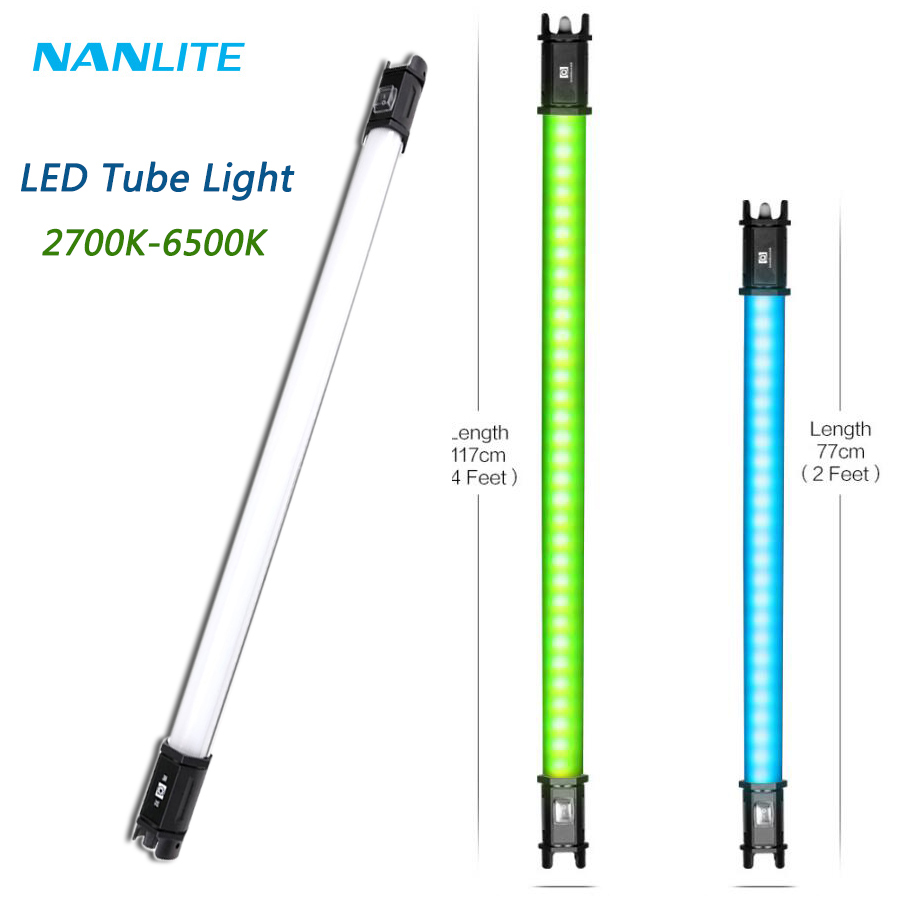 Nanlite Pavotube 15C 30C LED Tube Light RGB Color 2700K-6500K Handheld Photography Light Stick For Photos Video Movie 77cm 117cm