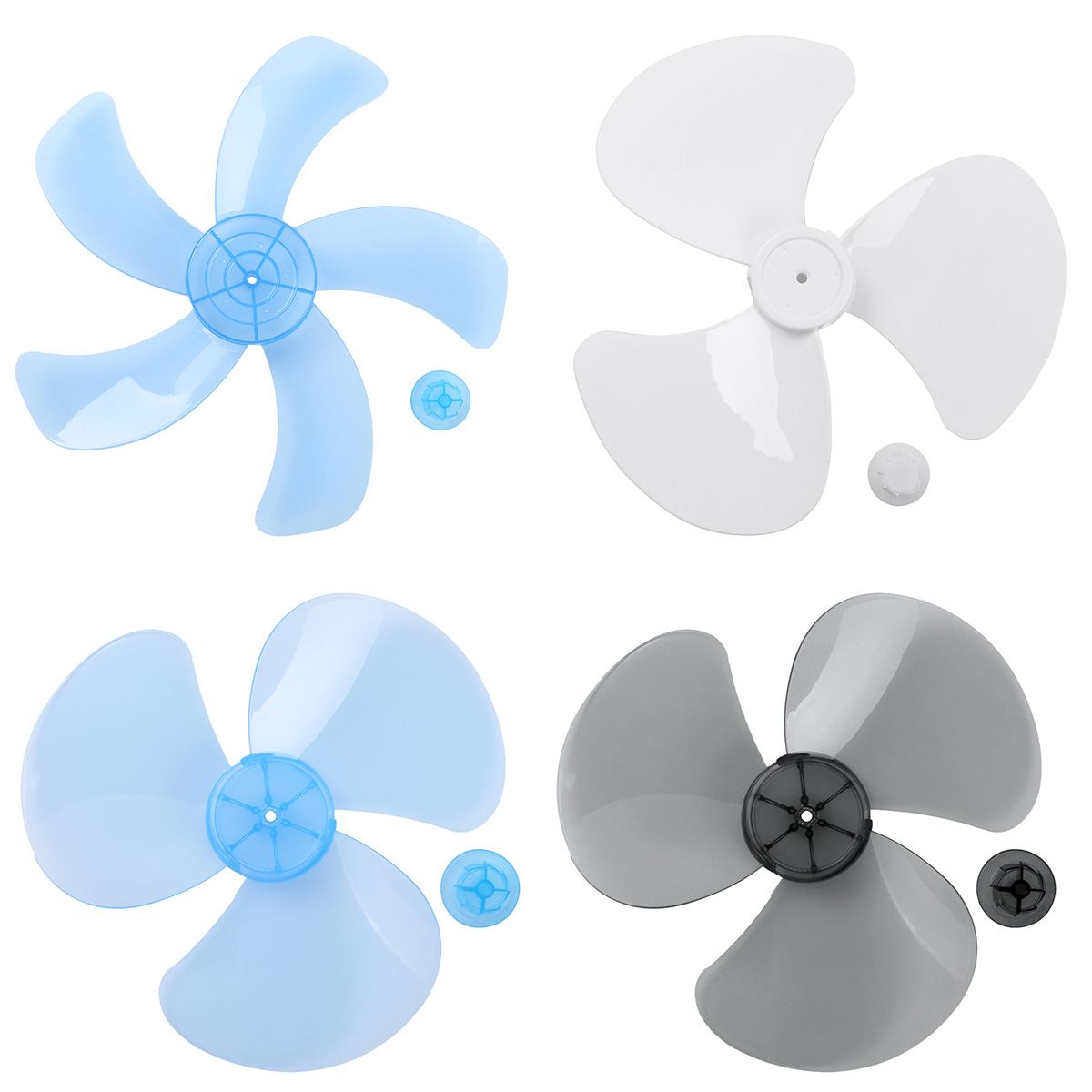 Household Plastic Fan Blade Universal 12/16 inch Three/Five Leaves Nut Cover Blades Low Noise Ventilation Parts for Table Fanner