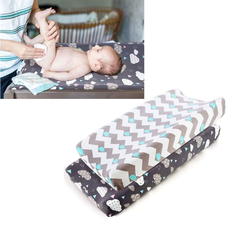 Wedge Baby Changing Mat Cradle Sheet Changing Pad Cover Set Ultra Soft Stretchy Fitted Change Pad Covers for Boys or Girls