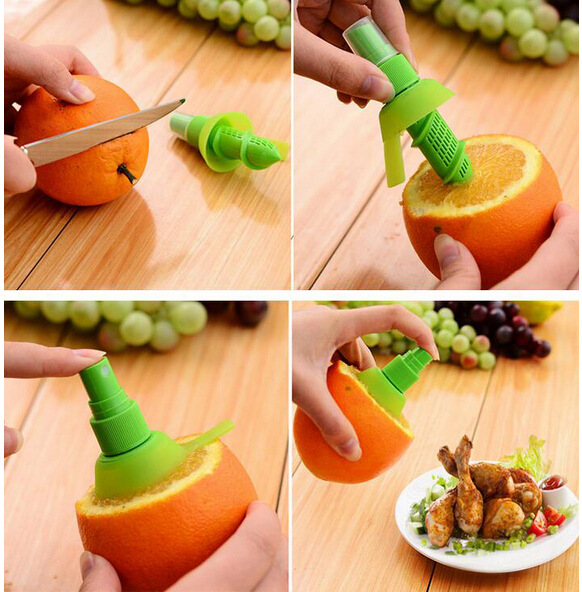 1PC Orange Juice Squeeze Juice Juicer Lemon Spray Mist Orange Fruit Squeezer Sprayer Kitchen Cooking Tool OK 0265