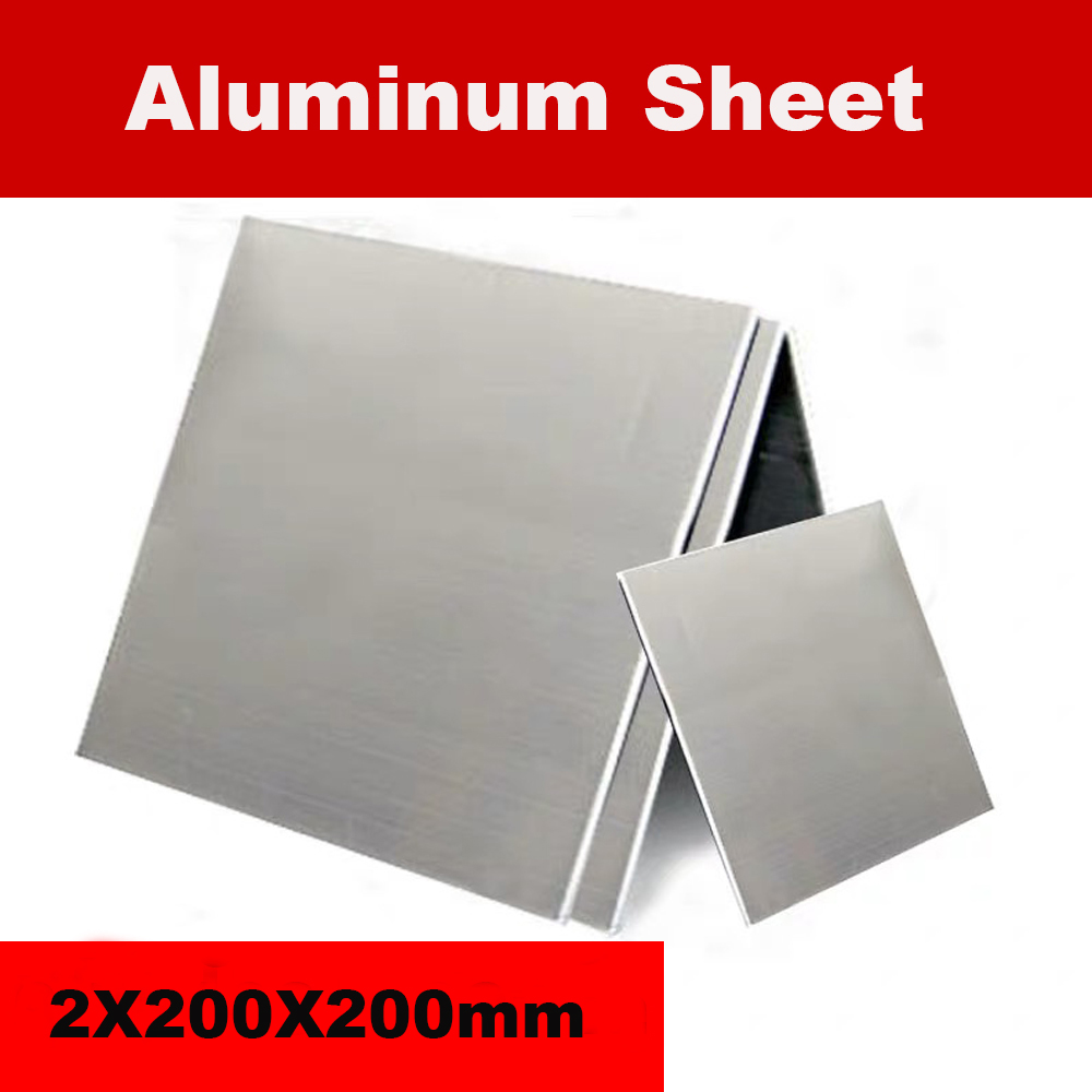 1060 Aluminum Sheet 2.0x200x200mm Aluminum Plate Customized Size DIY Material Laser Cutting CNC Frame Metal Board With Membrane