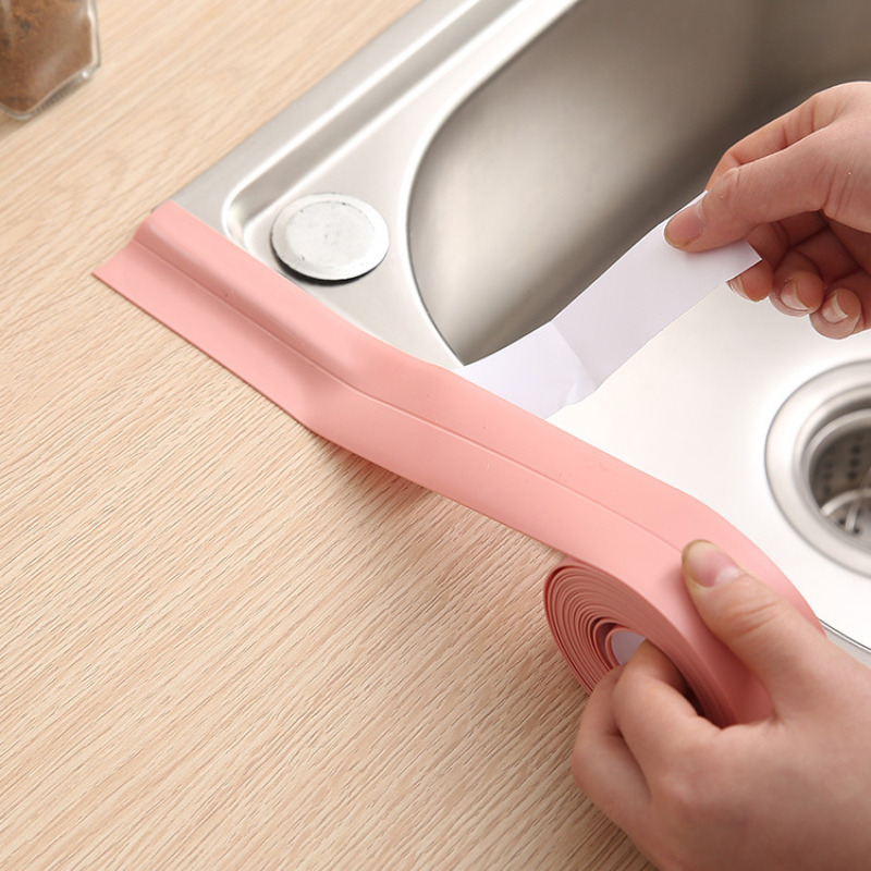 Kitchen Sink Waterproof Mildew Tape Strong Self-adhesive Colorful Tape Bathroom Gap Strip Pool Water Seal Anti-moisture Sticker