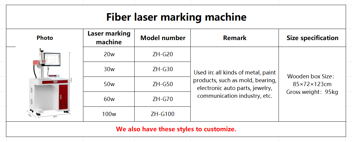 Fiber laser marking machine