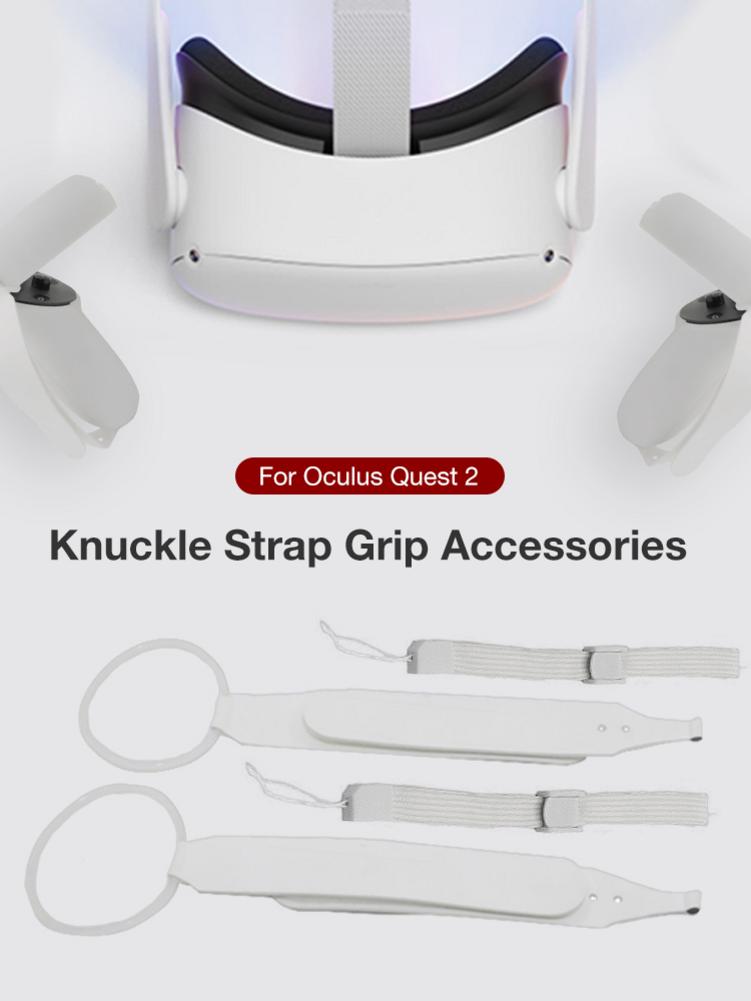 VR Glasses Accessory Handle White Sweat-absorbent Non-slip Fixed Strap Tie Rope Set Knuckle Straps Set For Oculus Quest 2#