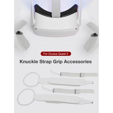 VR Glasses Accessory Handle White Sweat-absorbent Non-slip Fixed Strap Tie Rope Set Knuckle Straps Set For Oculus Quest 2#