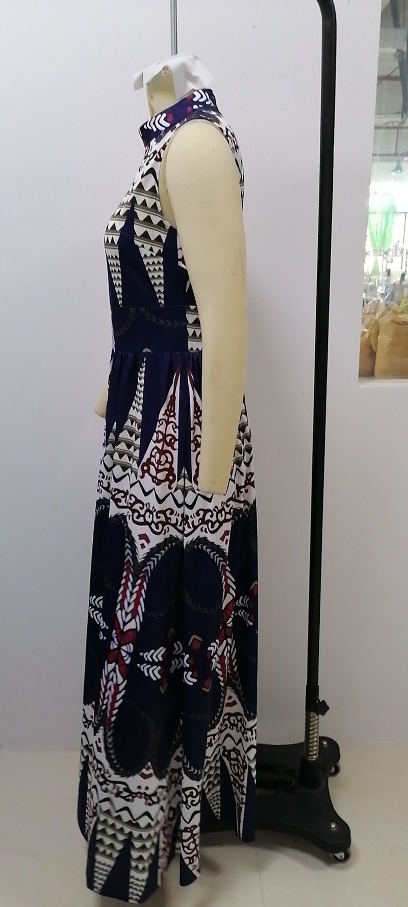 Women African Dress Traditional Print Halter Maxi Dresses Woman Party Night American Clothing Plus Size African Dresses 2020