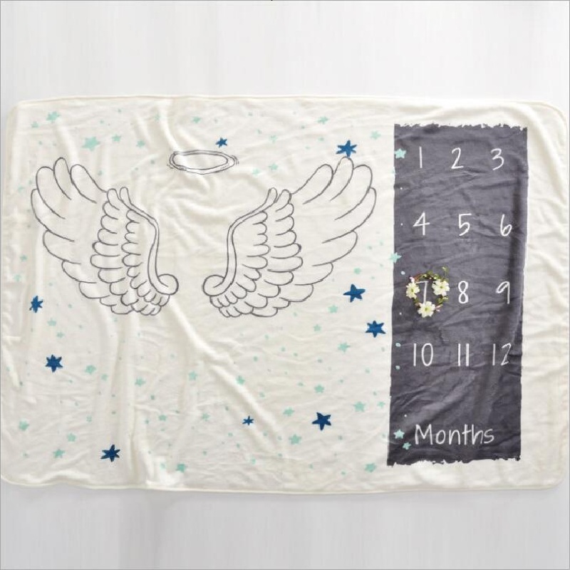Cute Multi-functional Baby Birth Commemorat Photo Props Blankets Play Mats Infant Bath Towel Kids Bed Room Decor 102*152CM