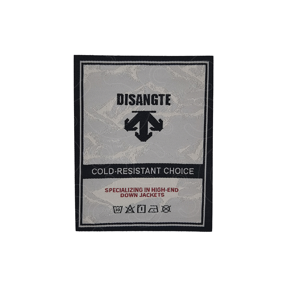 Textured design woven label