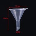 Plastic 12pcs PP Mini Funnels Packaging Travel Tools Small Clear for Empty Bottle Filling Perfumes Essential Oils Aromatherapy