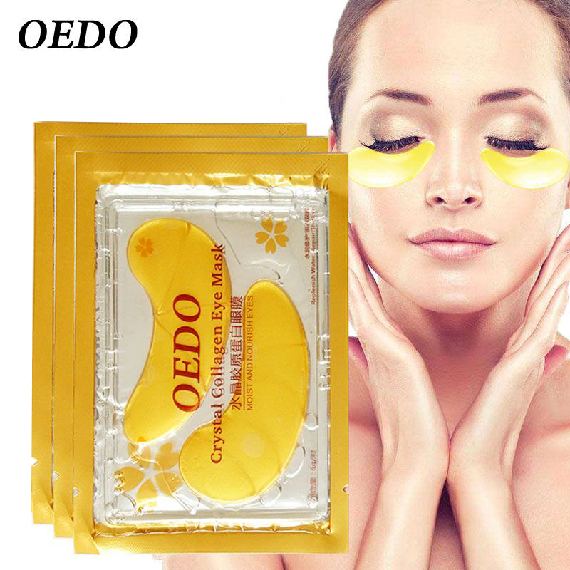 6pcs Gold Crystal Collagen Eye Mask Anti-aging Eye Patches Eye Care Eliminates Dark Circles And Fine Lines Gel Eye Mask Beauty