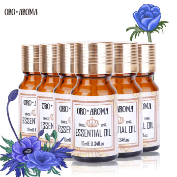 Famous brand oroaroma Lemon Grass Citronella Bergamot Cherry blossom Cypress Almond Essential Oils Pack For Spa Bath 10ml*6