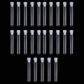 25Pcs/Set 15x100mm Clear Vials Lab Test Tube Plastic Test Tubes With Cap U-shaped 12ml For School Laboratory Supplies