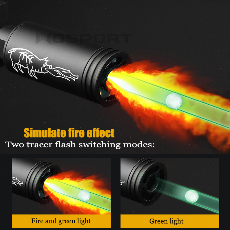 New Airsoft Tracer Lighter Tracer Unit Paintball Gun Barrel Decorator Spitfire effect with Fluorescence Airsoft Accessories