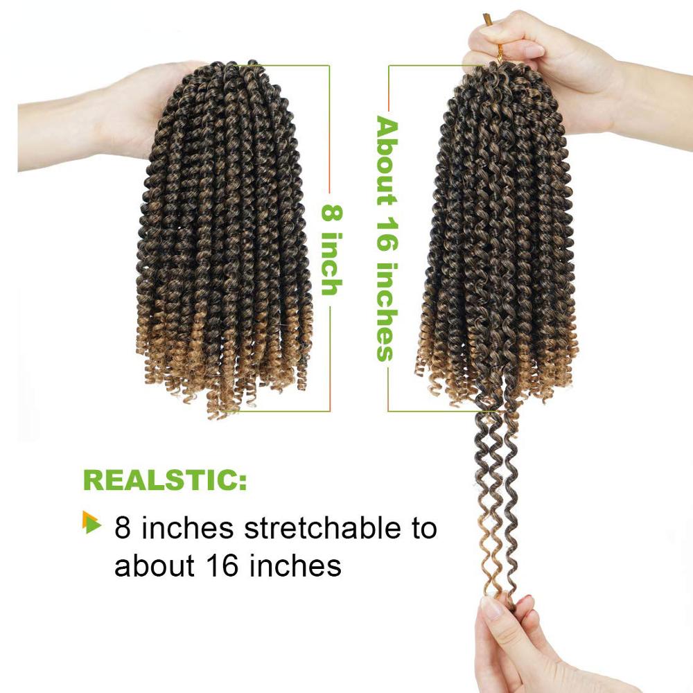 Smart braid-Ombre Hair Extension Crochet Spring Twist Crochet Braids Synthetic Braiding Hair Jamaica Bounce Fluffy Twist