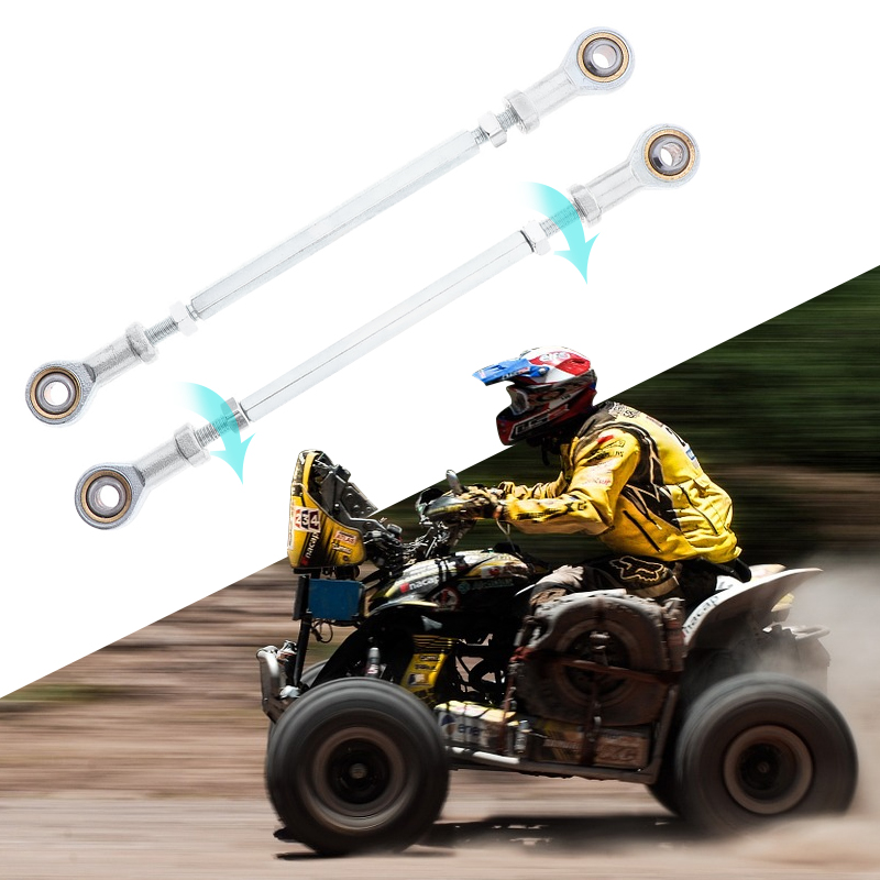 Adjustable ATV Steering Shaft Tie Rod Rack Kit & L & R Hand Tie Rod Ball Joint For ATV Quad Go Kart Etc Modified ATV Accessories