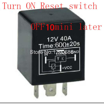 30A 10 minutes timer relay delay off after reset switch turn on Automotive 12V timer Relay SPDT 600 second delay 10M off relay
