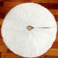 White Christmas Tree Skirt Plush Faux Fur Carpet Xmas Floor Mat Ornaments Merry Christmas New Year Christmas Tree Decoration