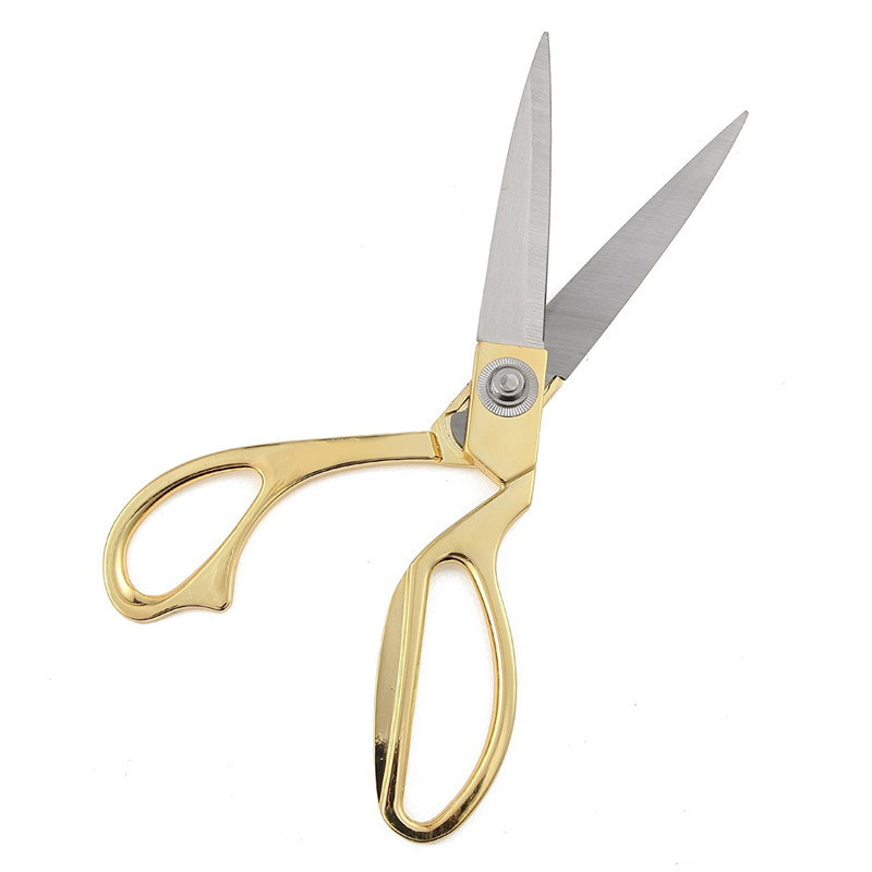 Professional Stainless Sewing Scissors Shears Tools DIY Multi-functional gold Steel Heavy Duty Tailor's Scissors fabric Scissors