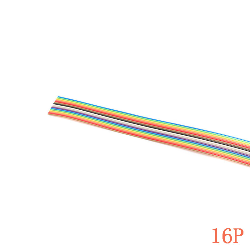 1 Meters 1.27mm Pitch color Flat Ribbon Cable 10P 14P 16P 20P 26P 34P 40P 50P Pin Rainbow WIRE for FC dupont Connector