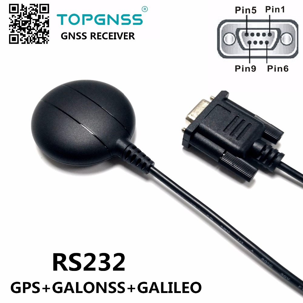 Industrial application RS232 DB9 female connector RS-232 GNSS receiver dual GPS/GONASS/GALILO receiver module antenna GNSS200GR