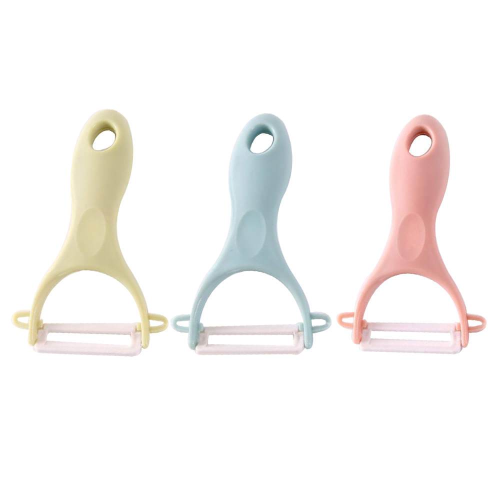 3 Colours Creative Ceramic Fruit Vegetable Peeler Kitchen Multi-function Apple Scraping Fruit Paring Knife Fruit Tools