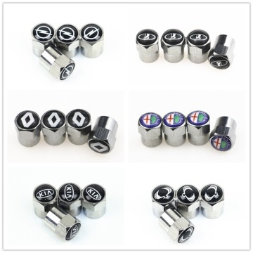 4pcs Metal Wheel Tire Valve Caps for BMW VW Renault Opel Benz Fiat Audi Mazda Ford Toyota Seat Honda Kia Volvo Buick Car Styling