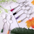 360Pcs Button Key Chain Key Ring Set DIY Key Hoisting Making Tassel Jewelry Accessories Claw Nail Split Ring Golden