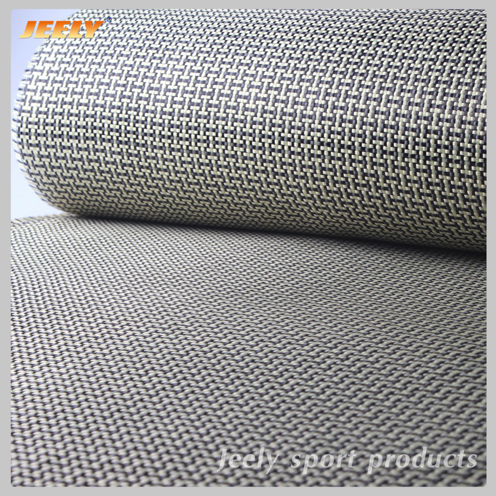 Jeely 185g/m2 Aramid 1500D Carbon 3K Fiber Hybrid Woven Fabric Plain Cloth 1m Width