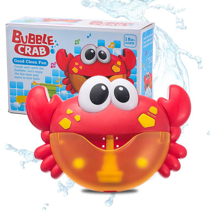 Bubble Crabs Music Baby Bath Toys Kids Pool Swimming Bathtub Soap Machine Automatic Bubble Crabs Frog Music Bubble bath machine