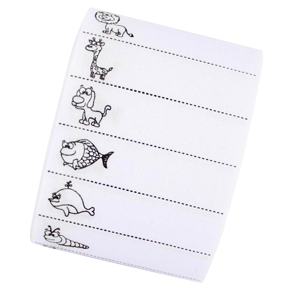 100Pcs Animals Pattern Sew On Name Tag Clothing Label For Garment