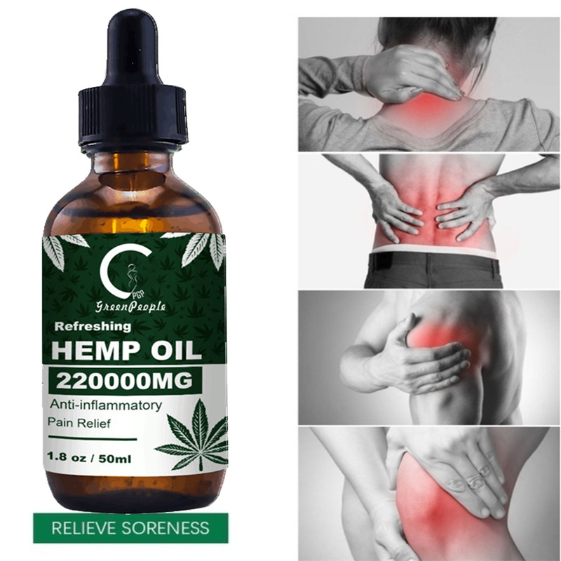 GPGP Greenpeople 220000MG 10ml CBD Hemp Oil Skin Oil for Neck Pain Relief Hemp Seed Oil Sleep Bio-active Reduce Anxiety Better