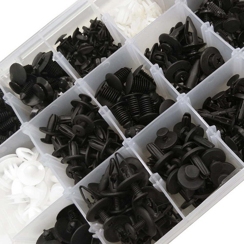 415Pcs 18 Size Auto Fastener Clip Mixed Car Body Push Retainer Pin Rivet Bumper Door Trim Panel Retainer Fastener Kit