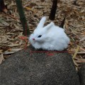 3Pcs/Set 15CM Mini Realistic Cute White Plush Rabbits Fur Lifelike Animal Easter Bunny Simulation Rabbit Toy Model Birthday Gift
