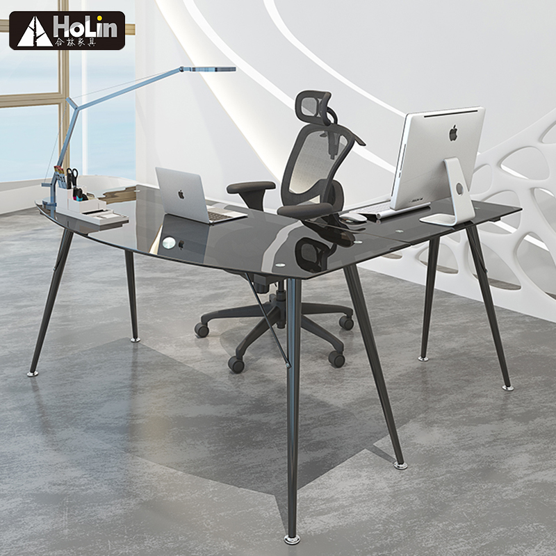 glass computer table from China