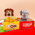 4 Pcs/set Novelty Animal Elephant Lion Building Blocks Puzzle Plastic Pencil Sharpeners Writing Office School Stationery