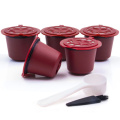 5Pcs Stainless Steel Capsules Coffee Pod Cup Rechargeable Reusable For Nespresso Machine Coffee Capsule Pods Filters Spoon Brush