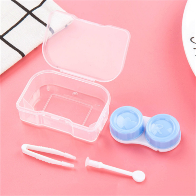 Contact Lens Case Candy Colored Many Styles Eye Contact Lens Box Travel Lens Container Women Invisible Box Eyewear Cleaning