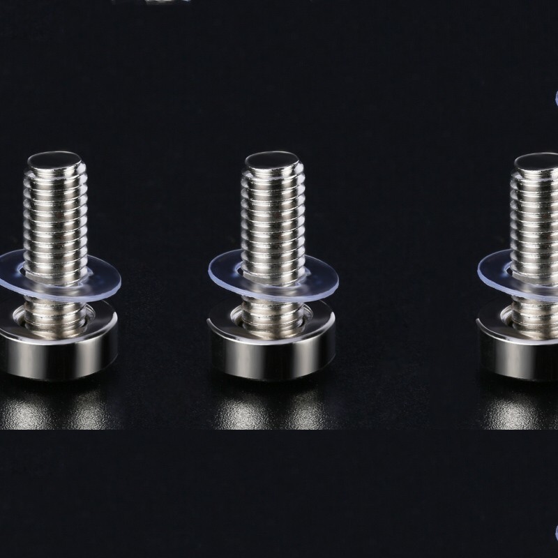 TOP Crown 100pcs Nickel Plated Steel Cabinet Screws Female Seat Nut M6*20mm Computer Patch Panel Network Accessories Server PDU