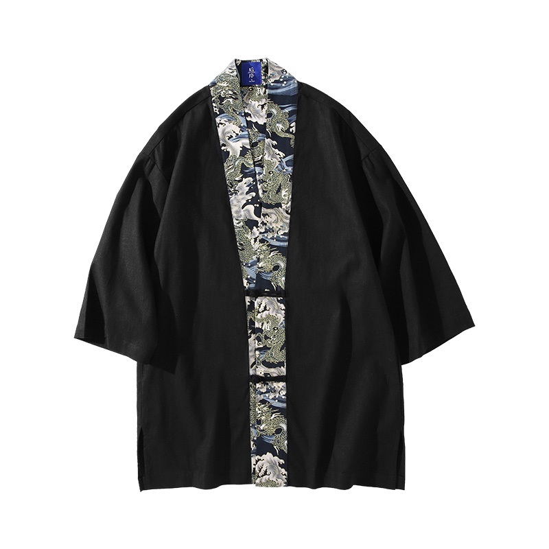 Japanese kimono cardigan men haori yukata male samurai costume clothing kimono jacket mens kimono shirt yukata haori KZ2020