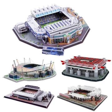DIY 3D Jigsaw Puzzle For Adults Kids Football Stadiums Soccer Playground Building Model Puzzle Decoration Educational Toys