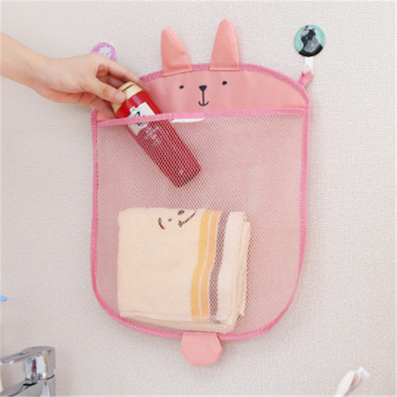 Baby Bathroom Mesh Bag for Bath Toys Bag Kids Basket for Toys Net Cartoon Animal Shapes Waterproof Cloth Sand Toys Beach Storage